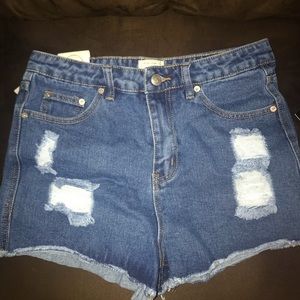Denim High Waisted shorts